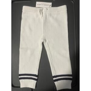 Janie and Jack White and Dark Blue Sweater Pants 18-24 Months NWT